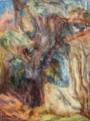 Paysage à l'arbre dans le Midi